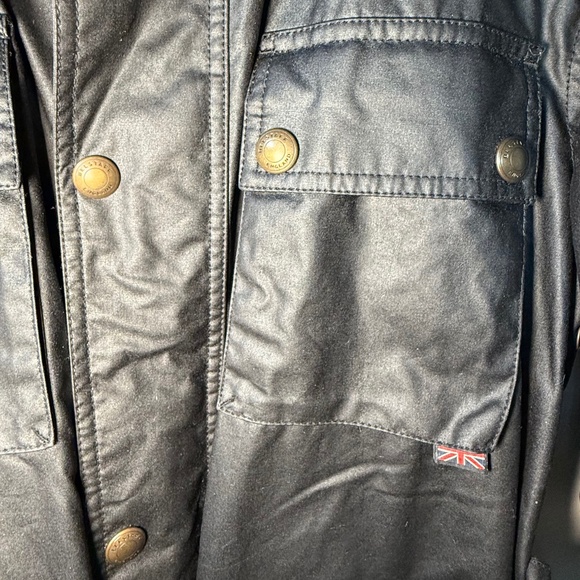 Belstaff, Black, Roadmaster Waxed, Waterproof, Belted Jacket - Picture 4 of 8